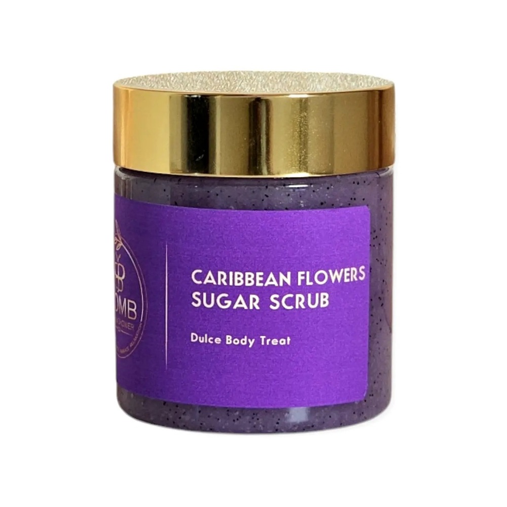 Bomb Bath & Shower Moiturizing Serum Sugar Scrubs- Caribbean Flowers